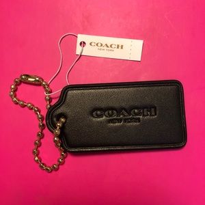 COACH Black tag Keychain